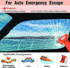 ACEBON 2-Pack Car Safety Hammer Seatbelt Cutter, Auto Emergency Escape Hammer with Window Glass Breaker and Seat Belt Cutter,