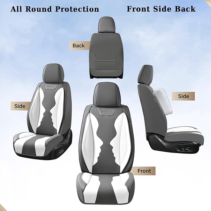 Coverado Car Seat Covers, Front Covers for Cars, Car Seat Cover Front Seats, Automotive Seat Cover, Waterproof, Leather Car S