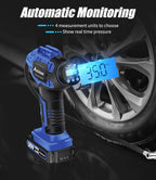 AVID POWER Tire Inflator Portable Air Compressor,20V Cordless Tire Pump, Rechargeable Air Pump for Car Tires and other Inflatables (Blue)