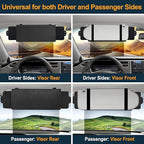 Veharvim Sun Visor Extender for Car with 2 Side Sunshade, Polarized UV400 Visor Extender Attachment for Car Visor with PC Lens,Anti-Glare for Safe Driving (2 Side Panel)