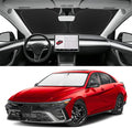 Custom Fit Windshield Sun Shade for Hyundai Elantra 2021-2026, Blocks UV & Heat, Front Window Sunshade Accessories, Easy Fold & Store Keep Your Car Cooler