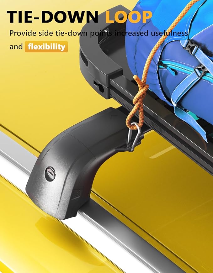 Tuyoung 220lbs Roof Rack Cross Bars Compatible with 2024 2025 2026 Hyundai Kona & Kona Electric, Lockable Heavy Duty Aluminum Roof Rails Crossbars Black Rooftop Cargo Carrier Luggage