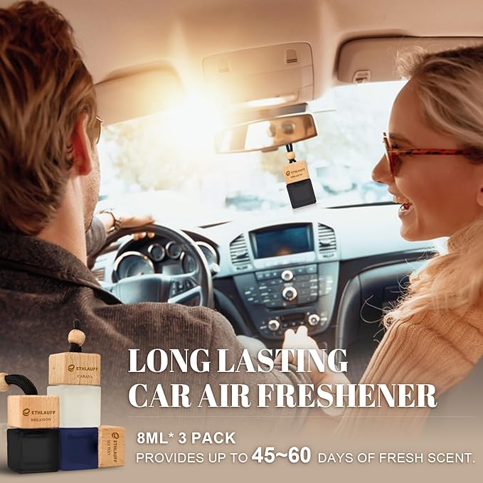 Car Air Freshener Hanging 3 Pack - 1 Way, Dream On, Cabana Hotel Collection Diffuser Oil Inspired The One Hotel, Car Freshene