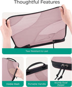 BAGSMART Compression Packing Cubes, 6 Set/4 Set/2 Set Travel Packing Cubes for Carry on Suitcases, Compression Suitcase Organ