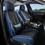 Coverado Seat Covers, Car Seat Covers Front Seats, Leather Seat Covers for Cars, Car Seat Protector Waterproof, Black Car Sea