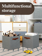 Temary 11x11 Storage Cubes Fabric Cube Storage Bins with Handles Clothes Storage Boxes Baskets for Organizing Home, Shelf, Cl