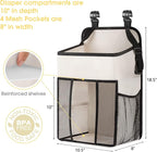 Maliton Hanging Diaper Organizer - Caddy for Changing Table, Crib, Pack n' Play - Stacker Holds 52+ Diapers - Nursery Organiz