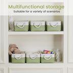 Storage Baskets for Shelves 11.8x7.9x5.2 Inch, Foldable Fabric Storage Bins with Handles, Small Storage Baskets for Organizin