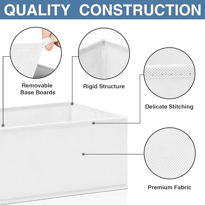 Criusia Drawer Organizer Clothes, 24 Pack Dresser Organizer Bins for Nursery Bedroom, Closet Organization and Storage Divider