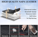 Coverado Seat Covers Full Set, Seat Covers for Cars, Car Seat Cover, Car Seat Protector, Nappa Leather Car Seat Cushion, Wate