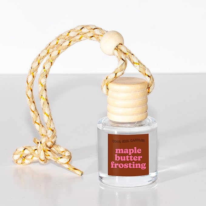 COOLGIRLCANDLES Maple Butter Frosting Car Hanging Fragrance Oil Air Freshener for Essential Oils, Scents Aromatherapy Automob