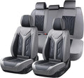 Coverado Car Seat Covers Full Set, Automotive Seat Covers Car Seat Protector Car Seat Cushion, Waterproof Leather Seat Covers