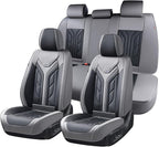 Coverado Car Seat Covers Full Set, Automotive Seat Covers Car Seat Protector Car Seat Cushion, Waterproof Leather Seat Covers
