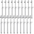 Tallew 20 Pack Dual Head Tire Pressure Gauge Heavy Duty Air Pressure Tire Gauge for Auto Truck Car RV Van Gage Range 10-150PSI, 1-10Bar (Silver)