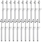 Tallew 20 Pack Dual Head Tire Pressure Gauge Heavy Duty Air Pressure Tire Gauge for Auto Truck Car RV Van Gage Range 10-150PSI, 1-10Bar (Silver)