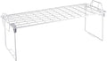 Whitmor Wire Grid Stacking Shelf Medium, 7"D x 18"W x 7"H, White