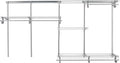ClosetMaid ShelfTrack Wire Closet Organizer System, Adjustable from 5 to 8 Ft., With Shelves, Clothes Rods, Hardware, Durable