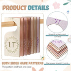 Patelai 7 Pcs Wooden Baby Closet Dividers for Clothes Organizer 1T to 7T Hanger Closet Dividers Nursery Organization for Home