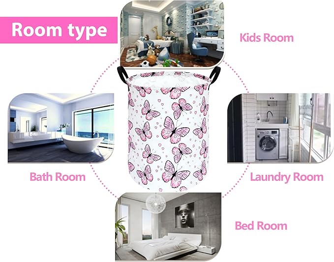 Round Laundry Basket Storage Bins Nursery Hamper Gift Baskets for Home,Office,Home Decor