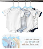 VIS'V Baby Hangers, 11 Inch Velvet Kids Hangers with 6 Pcs Clothes Size Dividers, Infant Toddler Nursery Closet Organization,