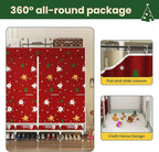 Portable Wardrobe with 4 Drawers Simple Temporary Wardrobe, Armario Portátil,New Oxford Cloth, Christmas Style (Christmas Col