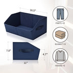 Homsorout Closet Baskets for Shelves Trapezoid - Decorative Storage Baskets with Handle, Closet Bins for Organization, Shelf 