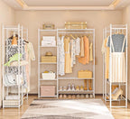 Neprock Clothing Racks for Hanging Clothes with Shelves, Portable Closet System Organizer Garment Rack for Clothes Storage, M