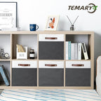 Temary Cube Storage Bins 4Pack Foldable Cube Baskets for Clothes Shelf Storage Basket with Handles, Storage Box Fabric Storag