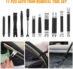 GOOACC 11PCS Trim Removal Tool Kit, Metal & Nylon Pry Tools Set for Car Door Panel, Dashboard, Audio, Clips, Fastener Remover