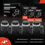 A-Premium 4-PC Reverse Backup Parking Assist Sensor Compatible with Select BMW Models - X3 2007-2010, X5 2007-2013, X6 2008-2014, Replace# 66209139868, 66209139867
