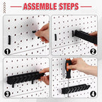 Novabright 1 Pcs Pegboard Screwdriver Holder, Pegboard Organizer Accessories, Eight-Tool Organizer Rack for Pegboards with 0.