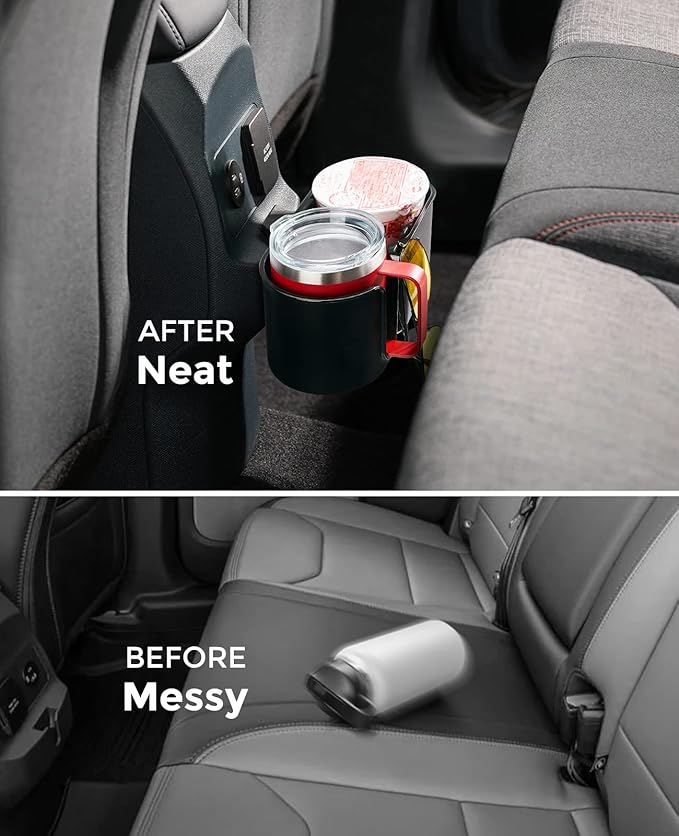 ISSYAUTO FITS Cup Holder Compatible with Ford Maverick 2022 2023 2024 Rear Cup Holder Expander Organizer, Hold 18-32 oz Bottl