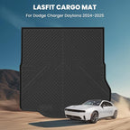 LASFIT Cargo Mat for Dodge Charger Daytona 2024 2025 Scat Pack & R/T (Fit 2-Door, Not for 4-Door), All Weather TPE Custom Fit Trunk Mats Cargo Liners, Black