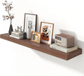 12 Inch Deep Floating Shelves | 55 Inch Walnut Floating Shelves | 55" W x 12" D Rustic Wood Shelves for Wall | Deep Walnut Sh