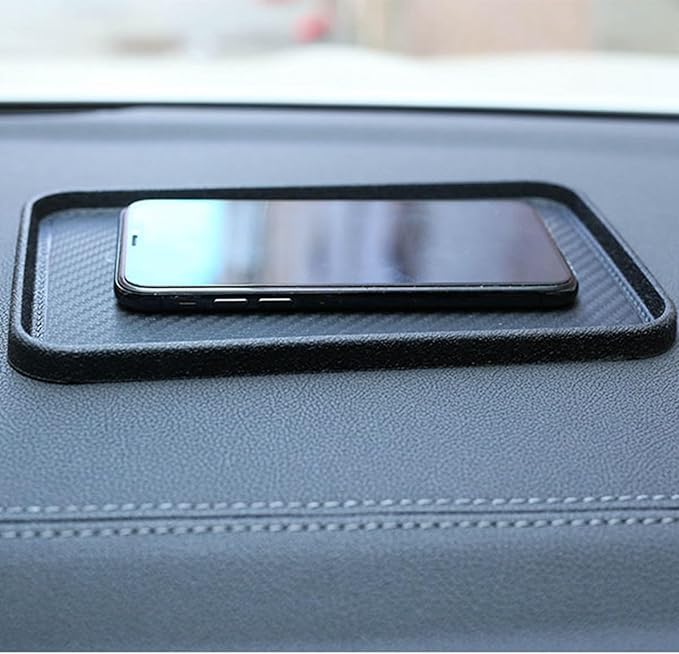 Acouto Dashboard Anti Slip Mat, Silicone Car Dash Cell Phone Holder pad Tray, Anti Skid for Keys Change