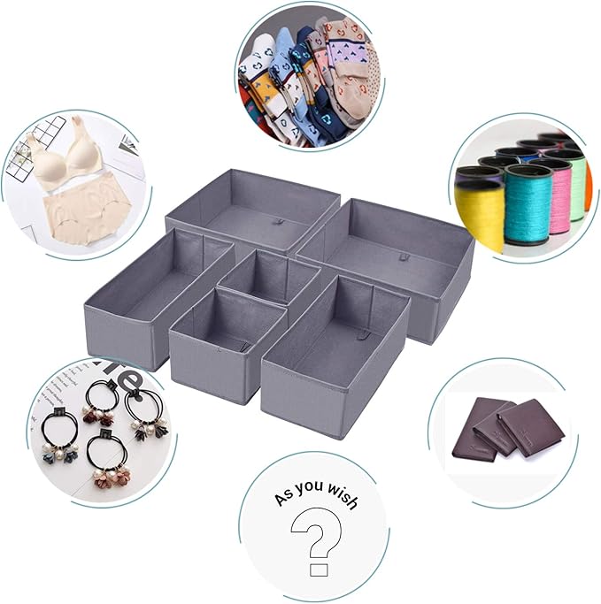 homyfort Dresser Drawer Organizer, Foldable Cloth Storage Box Closet Cube Basket Bins Containers Divider with Drawers for Und