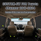 ZATOOTO Car Window Shades for Toyota 4Runner 2017-2024, 4 Pcs Magnetic Car Window Covers - 100% Block Light Privacy Curtains, Side Window Sun Shade for Baby Breastfeeding, Sleeping, Camping