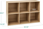 Best Choice Products 6-Cube Storage Organizer, 13.5in Shelf Opening, Bookcase, Display Shelf, Customizable w/ 3 Removable Bac