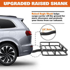 WEIZE Hitch Cargo Carrier Basket for SUV, Truck - 53x19 Inches, 500LB Capacity, with Waterproof Bag, Net Strap, Tightener, Powder Coated for Durability, Easy Installation, for Camping and Travel