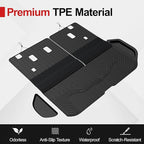 Floor Mats for 2016-2022 Honda Pilot 8 Passengers (No Elite Models), Cargo Mat with Backrest Mat All Weather Protection TPE Car Liner for Honda Pilot Door Sill Guards Accessories