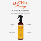 Leather Honey Leather Cleaner Spray: UV Protectant, Non-Toxic & Made in the USA Since 1968. Cleans & Protects Leather, Faux &