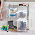 Sterilite 6-Pack Latching Box, Under Bed Storage Bins with Lids, Clear Plastic, 25 Quart - Heavy-Duty Organizing Containers f