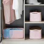 3-Pack Storage Baskets for Organizing | Woven Shelf Toy Basket | Rope Baskets for Gifts Empty | Closet Organizer Bins with Ha