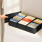 DIMJ Drawer Organizers Clothes, Set of 16 Dresser Organizer Bins, Fabric Closet Organizers and Storage, Shallow Drawer Divide