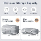 DIMJ Compression Moving Bags - Extra Large Heavy Duty Comforter Storage Bag with Window, Packing Totes With Strong Handles & 