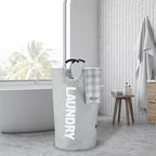Caroeas 100L Laundry Basket,Large Laundry Hamper, Laundry Bag with Padded Handles, Clothes Hamper Stands Up Well, Collapsible