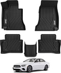 3W Floor Mats for Benz E-Class 2017-2023 Sedan & Wagon Only, E300/E350/E400/E43 AMG/E450/E53 AMG/E550/E63 AMG S TPE All Weather Floor Liner, 1st&2nd Row Full Set Car Liners Black