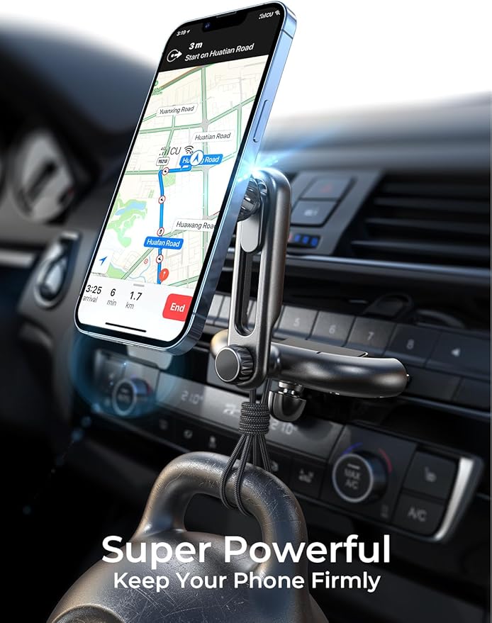LISEN for MagSafe CD Phone Holder for Car Mount [Angle Adjustable] Magnetic Phone Holder for iPhone Magsafe Car Mount CD Slot Hands Free CD Player Phone Mount for iPhone 15 Pro Max Plus Galaxy Kits