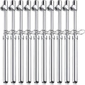 Tallew 10 Pack Dual Head Tire Pressure Gauge Heavy Duty Air Pressure Tire Gauge for Auto Truck Car RV Van Gage Range 10-150PSI, 1-10Bar (Silver)
