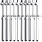 Tallew 10 Pack Dual Head Tire Pressure Gauge Heavy Duty Air Pressure Tire Gauge for Auto Truck Car RV Van Gage Range 10-150PSI, 1-10Bar (Silver)